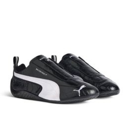 Balenciaga X Puma Speedcats Black Leather Sneakers
