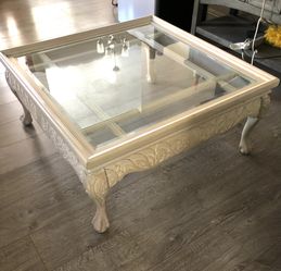 Coffee Table Wood & Tempered Class