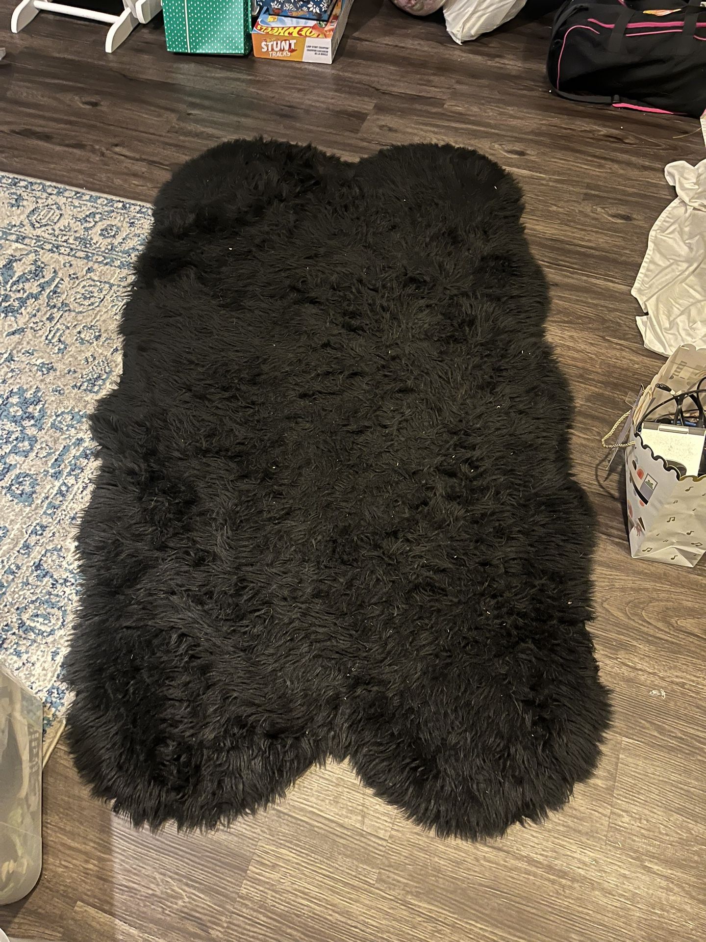 Black Fur Rug