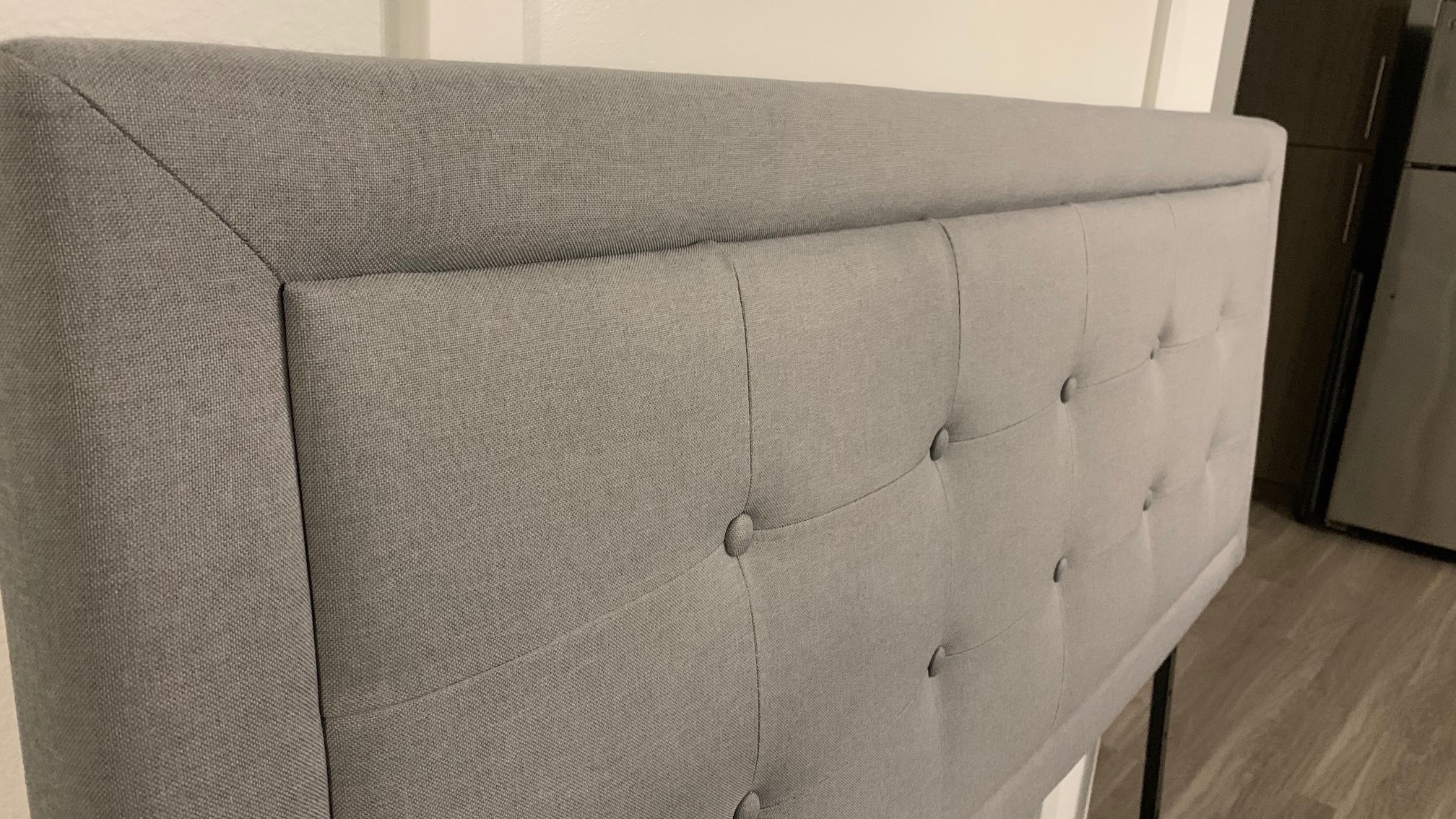 Gray Fabric Headboard