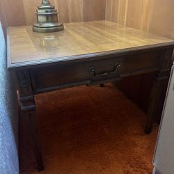 Vintage Heritage Furniture Side Table 25.5 square x 20h One drawer Smoke and pet free household