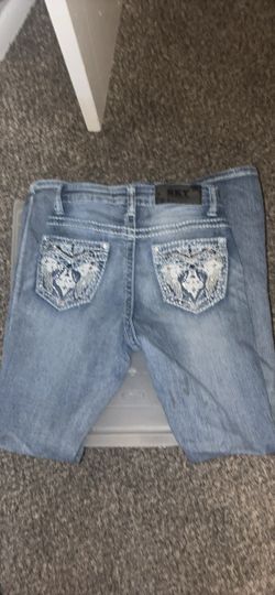 Sky Brand Light Wash Embellished Jeans