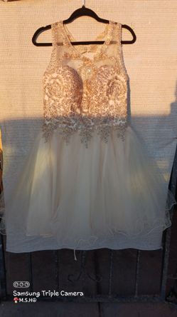 Champagne Colored Gemstone Gown