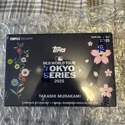 TAKASHI MURAKAMI MLB WORLD TOUR TOKYO SERIES 2025 TOPPS TRADING CARDS BOX SET