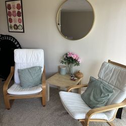 Set of 2 Armchairs & Side Sable
