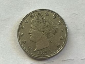 1883 “No Cents” V Nickel