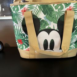 New Disney Parks Mickey & Minnie Mouse Insulated Cooler Tote Beach Bag Tropical