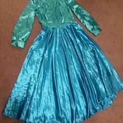 New medium teal  Victorian Renaissance Princess Bridgerton dress costume gown