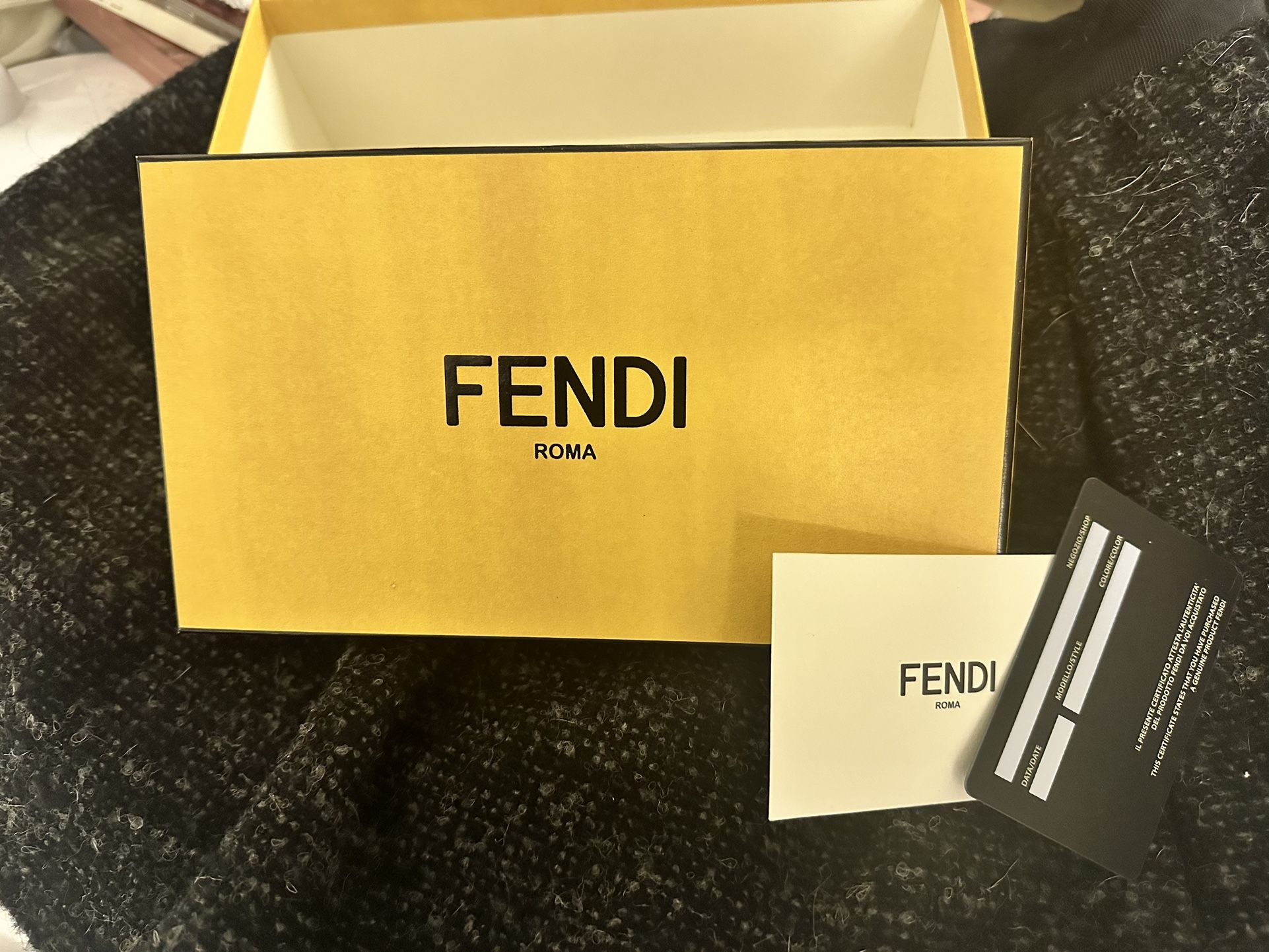 Fendi Gift Box And Certificate Of Authenticity