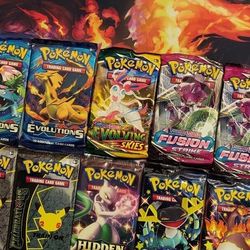 Pokemom Evolving Skies Evolutions Booster Pack Lot