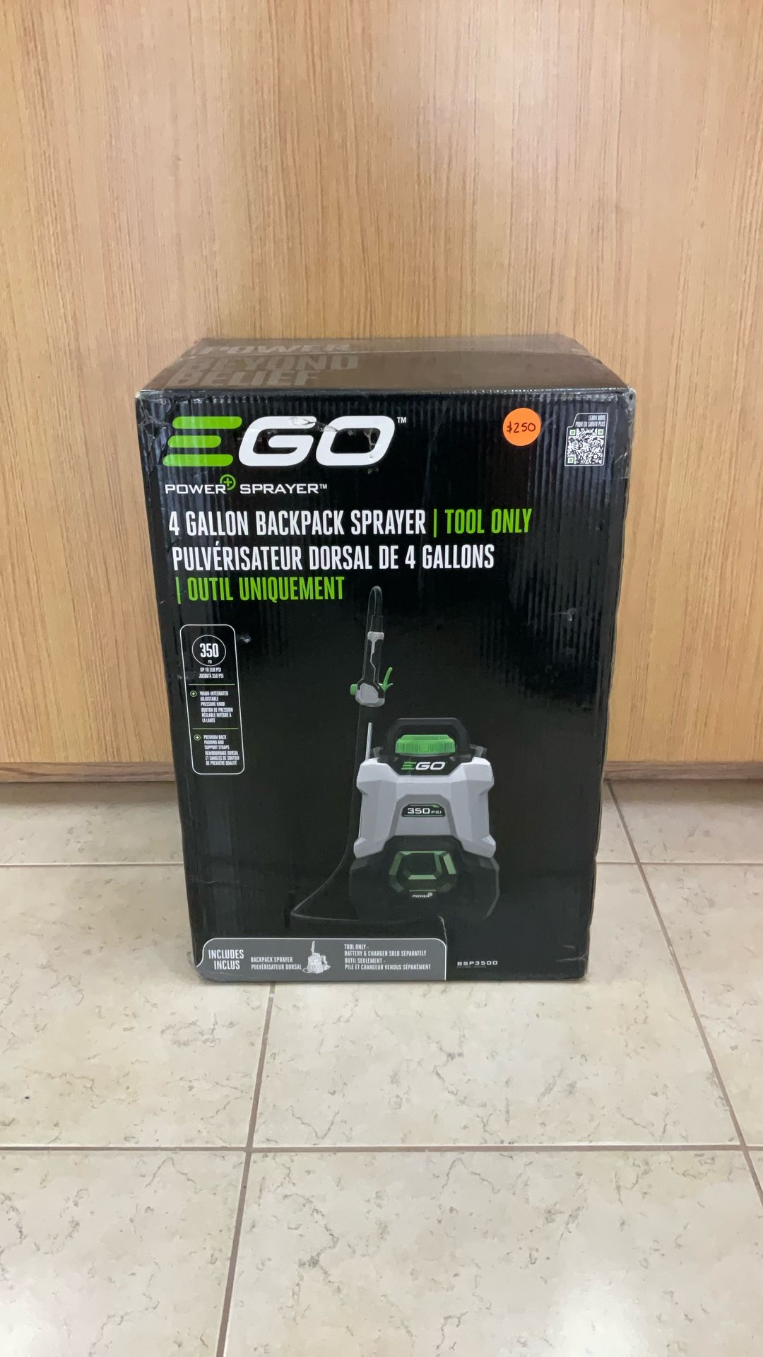 EGO BSP3500 POWER SPRAYER 4 GALLON BACKPACK SPRAYER (TOOL ONLY).