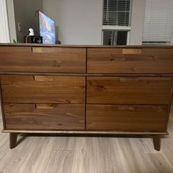 Mid Century Modern Walnut Dresser