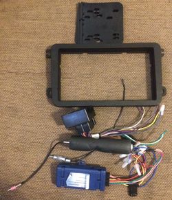 Vw double din radio mount kit and wire harness