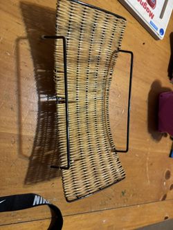 Rare Vtg Barbie?? Doll Size Wicker Lounging Chair Bed As Pictured