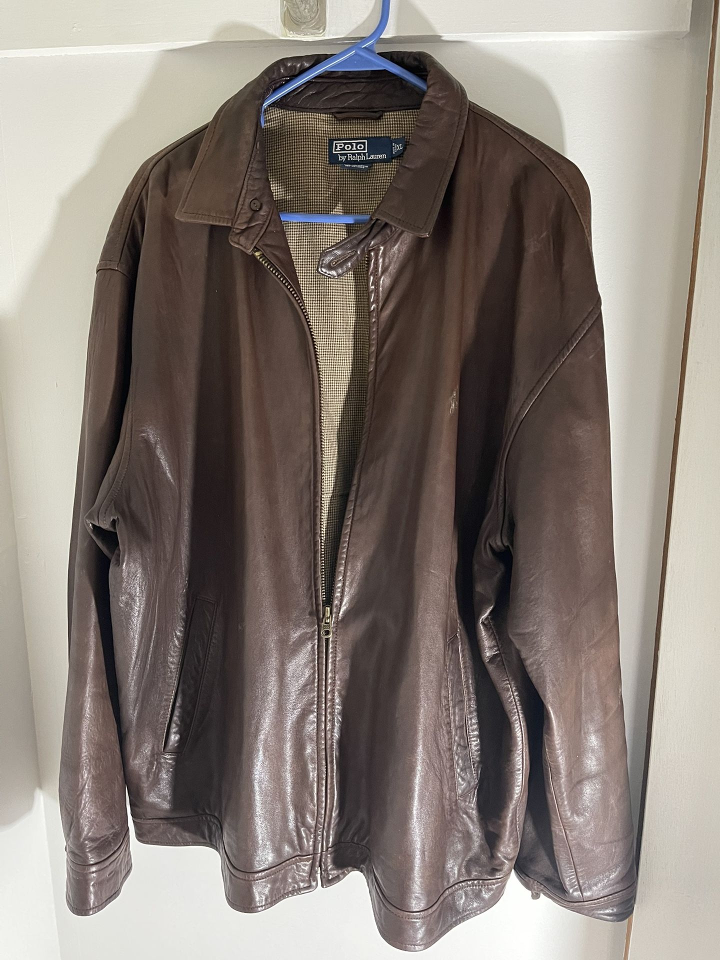  Vintage Leather Bomber Ralph Lauren Jacket