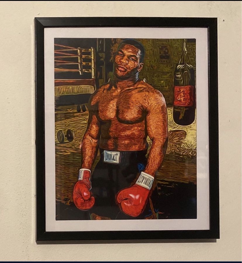 Custom Mike Tyson Art Piece In Boxing Gym