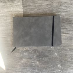 Gray Notebook with Black Elastic Band 5x8 in 