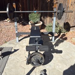 Olympic Weight Bench With Bars And Weights