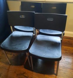Stackable heavy duty chairs (set 4) $60