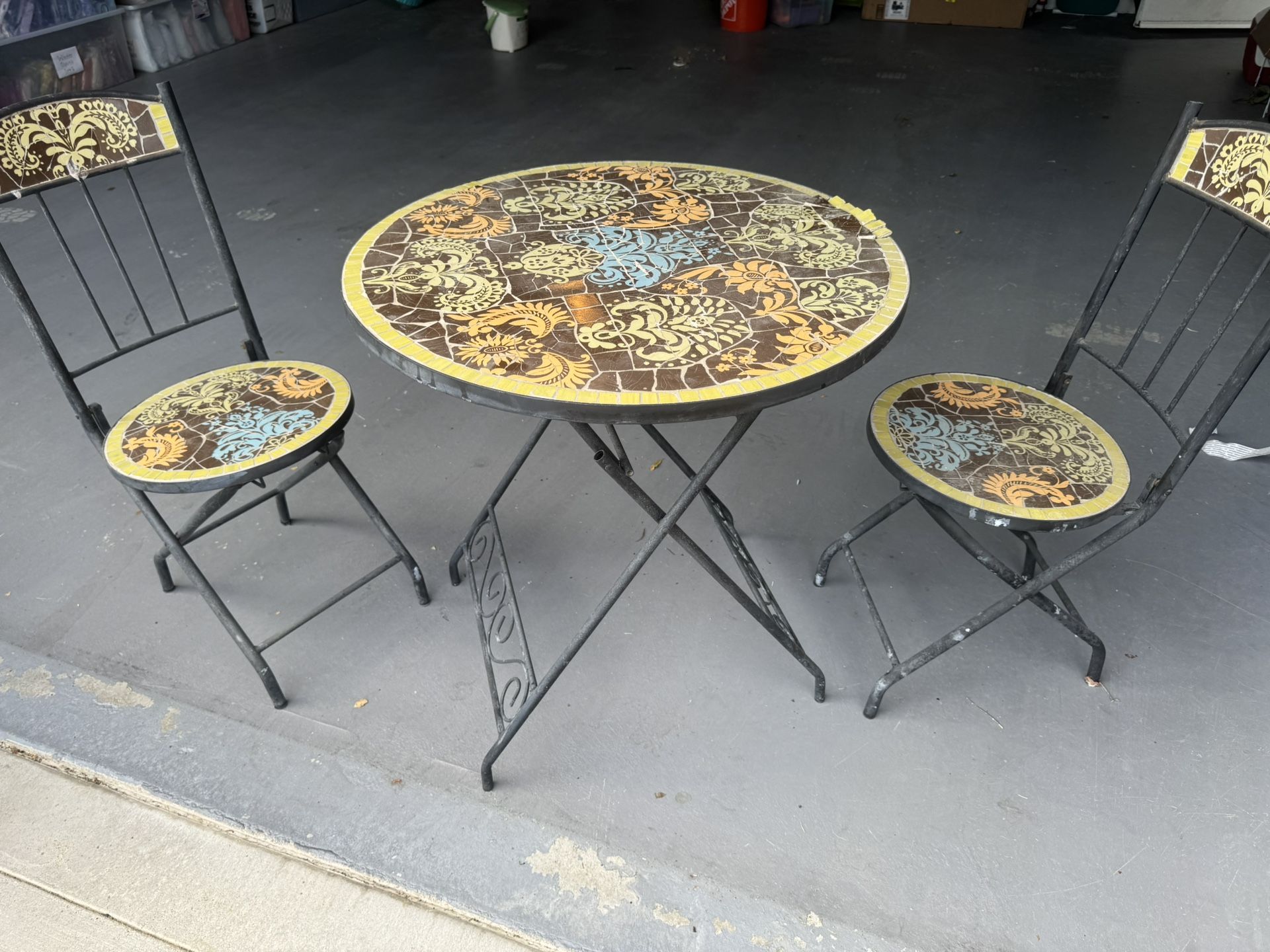 Mosaic Bistro Table Set