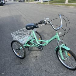 Excellent 7 Speed Folding 3 Wheel Bike 