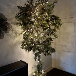 8 Ft Artificial Faux Silk Leaf Tree
