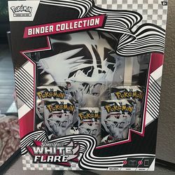 Pokemon TCG White Flare Binder Collection Box Factory Sealed Scarlet Violet