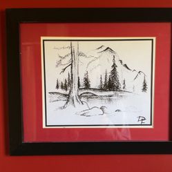 Hand Drawn Winter Forest 