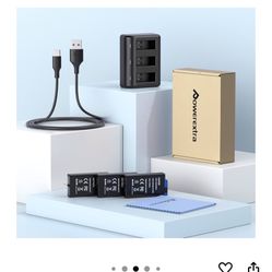 Powerextra 3 Pack Rapid 3-Channel USB Charger Compatible with GoPro MAX 360 Battery and ACDBD-001 ACBAT-001  **BRAND NEW**