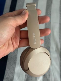 Sony headphones tan