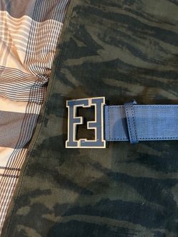 Blue FF Fendi belt in good condition 32-36 Size