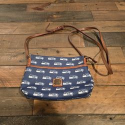 Dooney & Bourke NFL Seattle Seahawks Pebble Grain Ginger Crossbody, great condition,