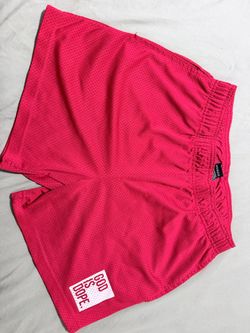 God Is Dope Red Mesh Shorts
