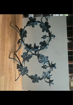 vintage wrought iron candleholders
