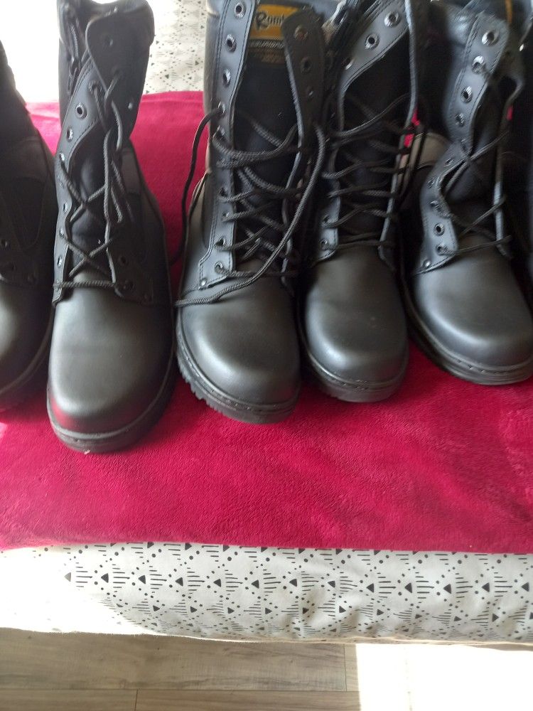 Leather Military Boots From Mexico
