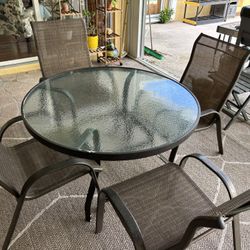 Patio Furniture Set With Table And 6 Chairs, Matching 2 Seat Glider and side/Cafe Table 