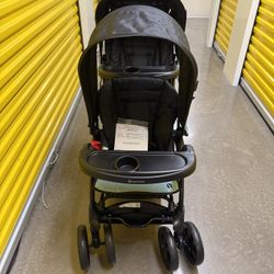 Brand New Baby Trend Sit And Stand 2.0 Double Stroller Desert Blue 2 Seats