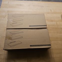 2 Boxes New Floating Shelves Black Never Used 