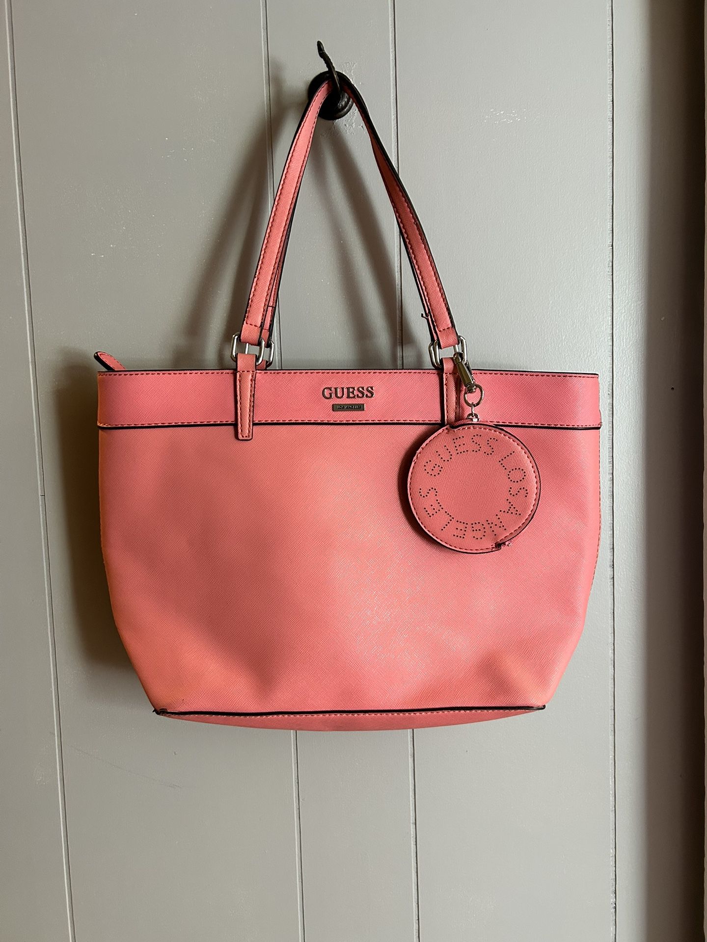 GUESS coral pink purse