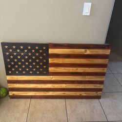 American Flag Wood