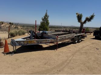 8x18 heavy duty steel equipment double axle  trailer