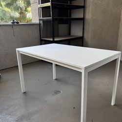 White Table – Great for Dining, Office, or Crafts