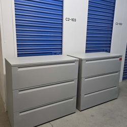 Herman .Miller Metal File Cabinet With Key 42 Wide