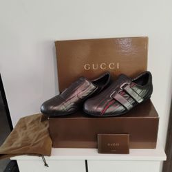 Gucci Black Leather Sneakers 