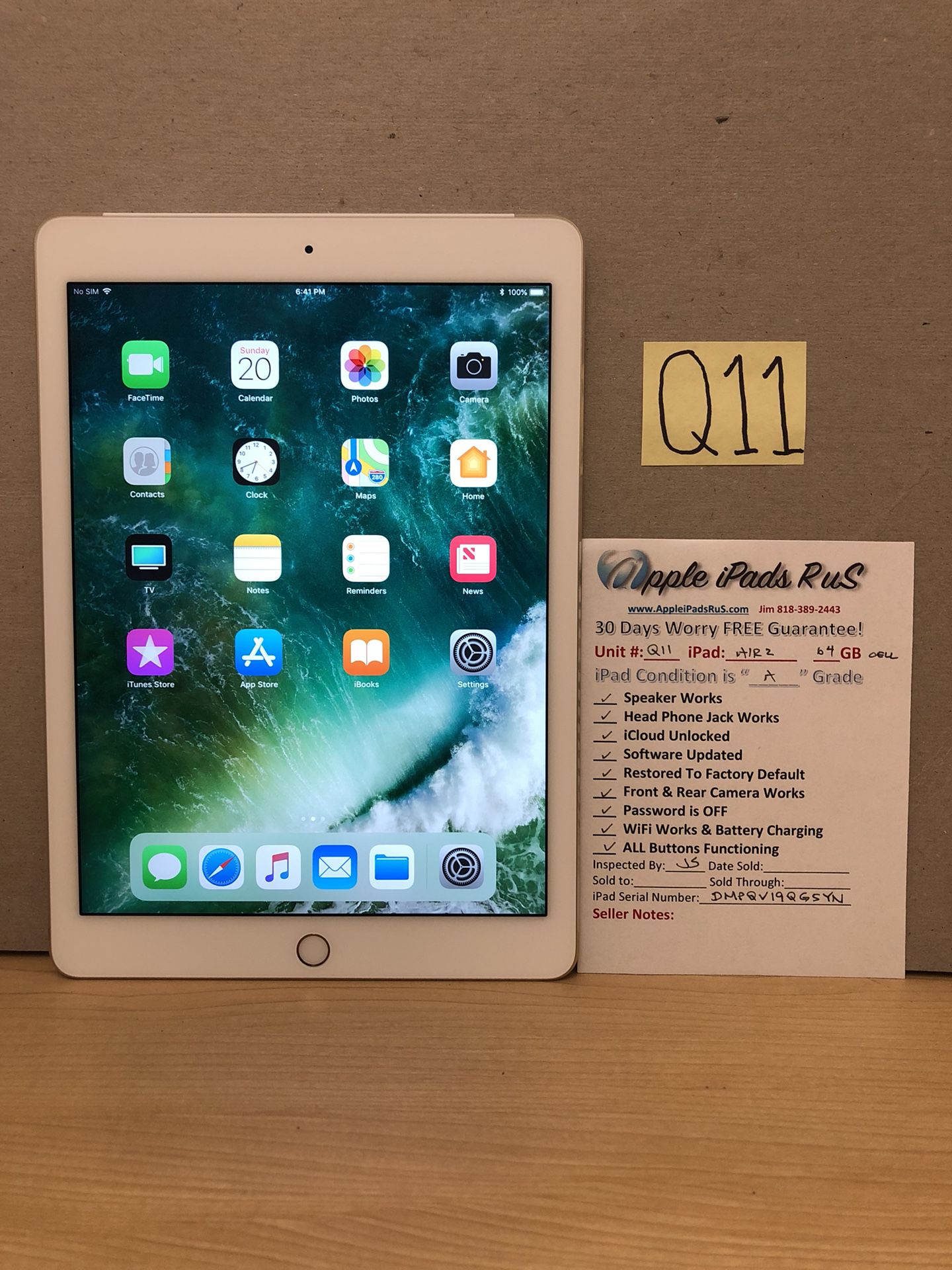 Q11 - iPad Air 2 64GB Cell-Unlocked