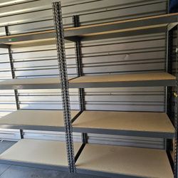 4 Tier Warehouse Quality Storage Racks Shelving 48 in W x 24 in D Boltless Stock Supply Shelves Delivery Available