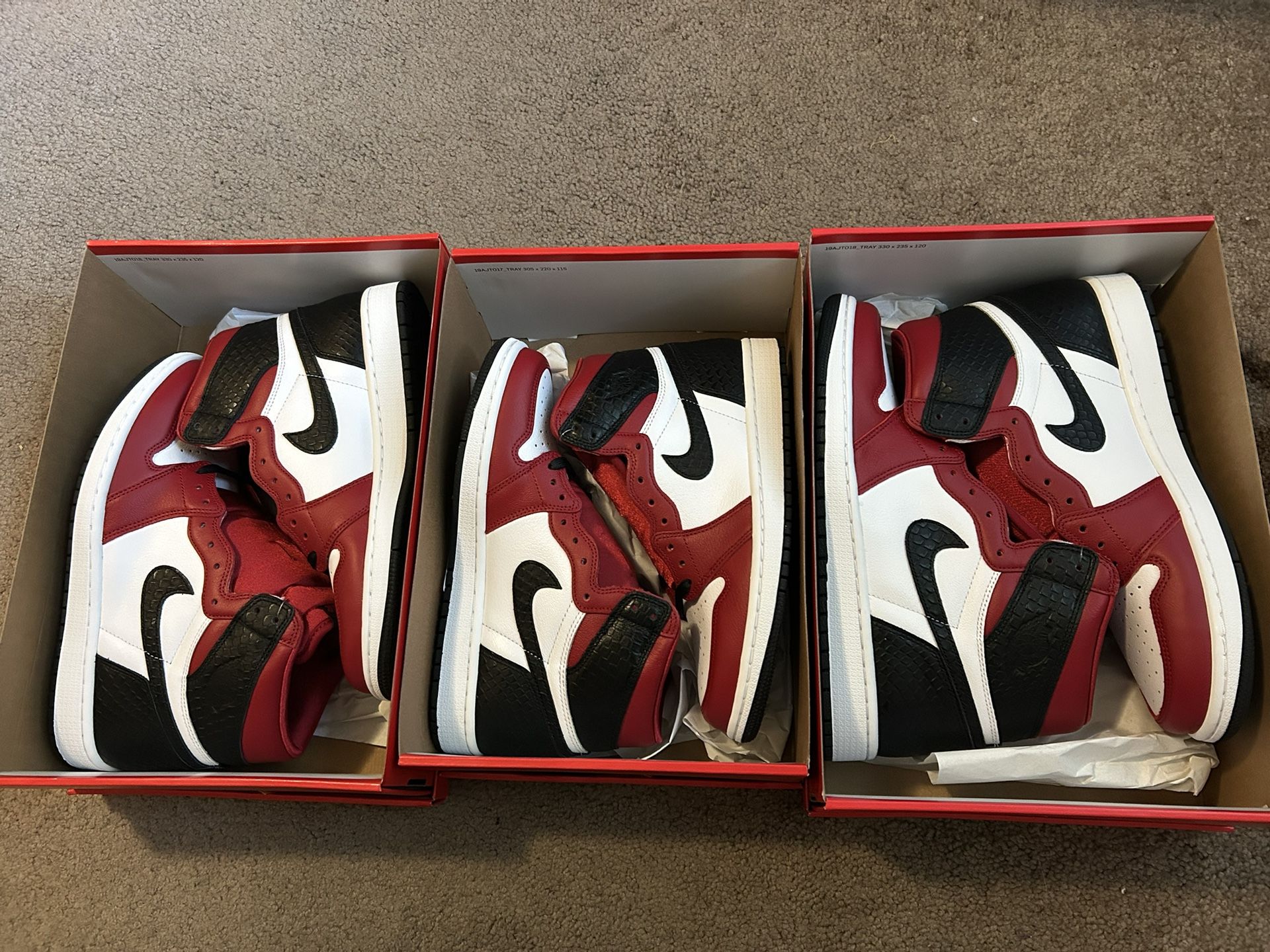 Jordan 1 High Satin Snake Chicago 