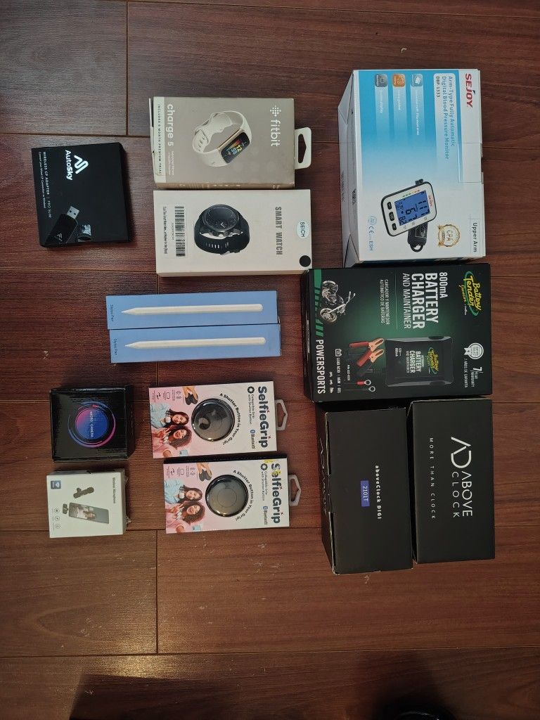 Stylus Pen, Fitbit, Battery Charger, Digital Clock, ($20-$75)