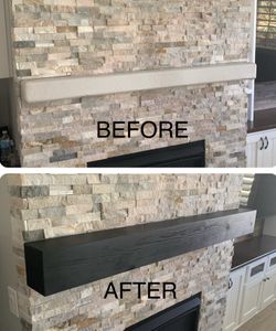 COVER UP YOUR OLD FIREPLACE MANTEL