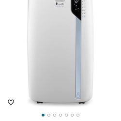 De'Longhi  Portable Air Conditioner, Dehumidifier, 14000 BTU + UV CARE, White
